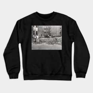 Boys Playing Sandlot Ball, 1954. Vintage Photo Crewneck Sweatshirt